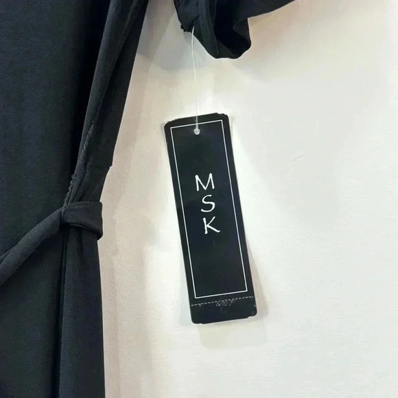 MSK Puff-Sleeve Belted Midi Dress Size M - Picture 6 of 13